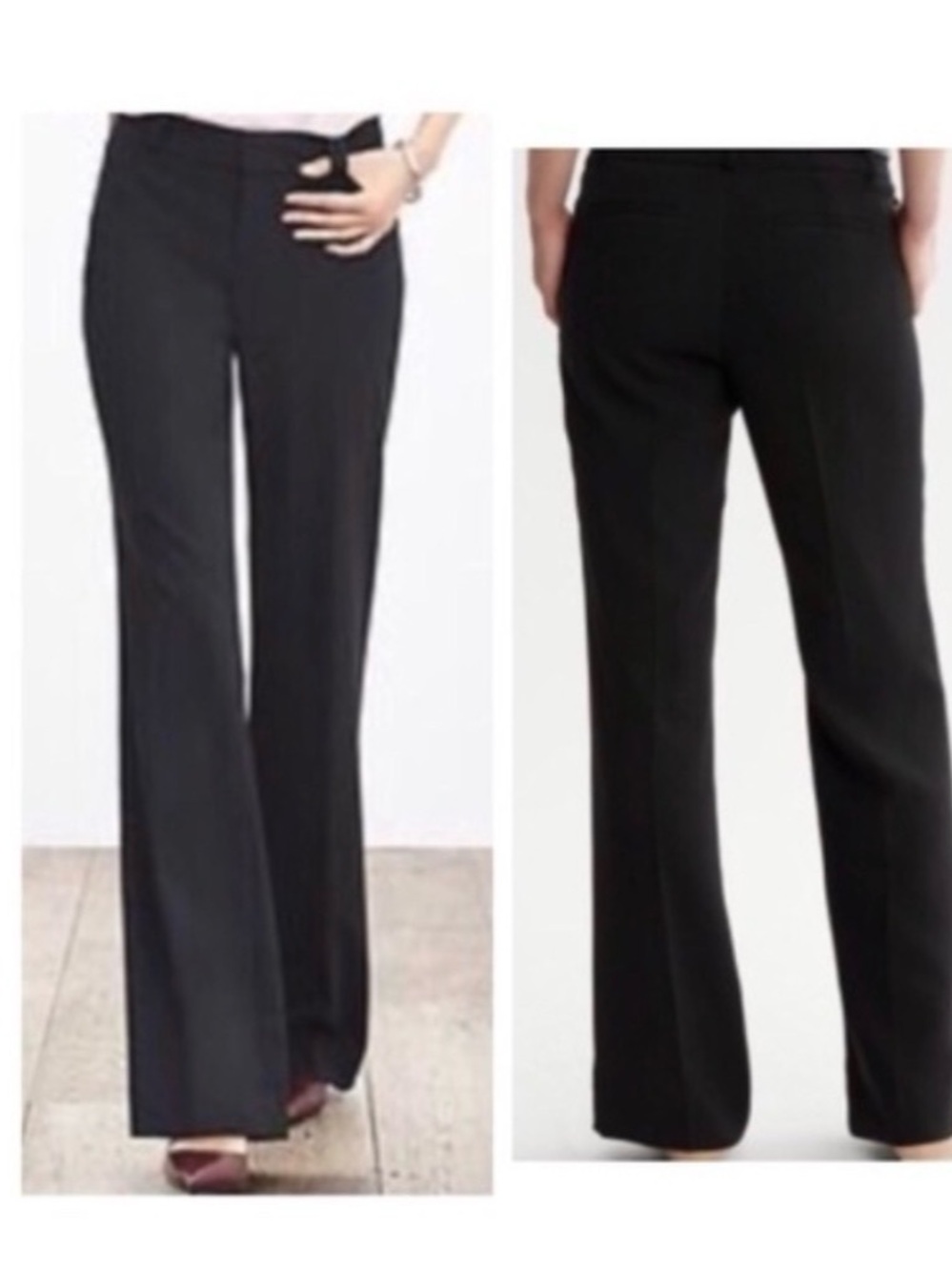 Banana Republic Black Boot-Cut Dress Pants